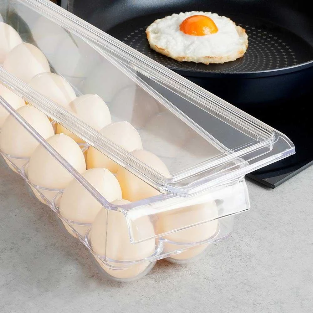 Storage Solutions Kiaušinių saugojimo dėžutė su dangteliu 14 kiaušiniams