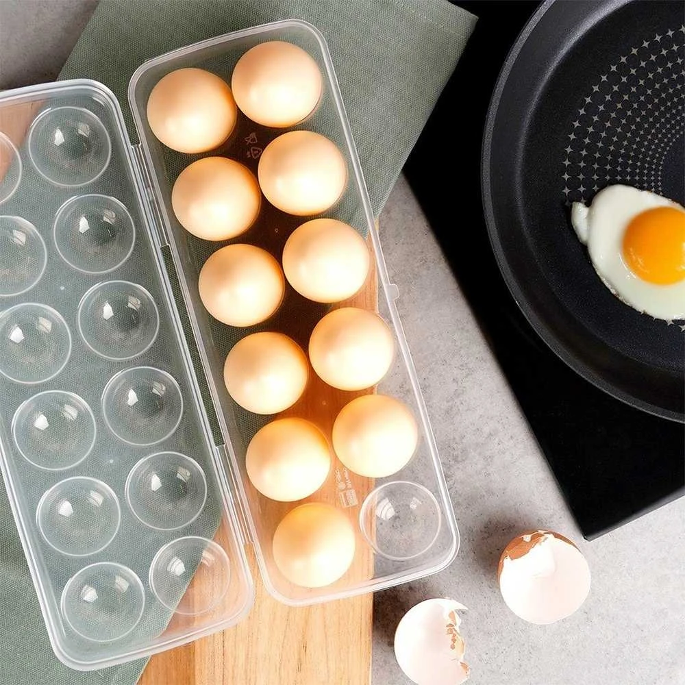 Excellent Houseware Kiaušinių laikymo dėžutė 12 kiaušinių - tvirta, saugi ir praktiška