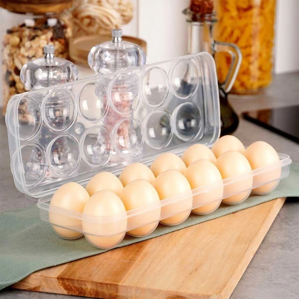 Excellent Houseware Kiaušinių laikymo dėžutė 12 kiaušinių - tvirta, saugi ir praktiška
