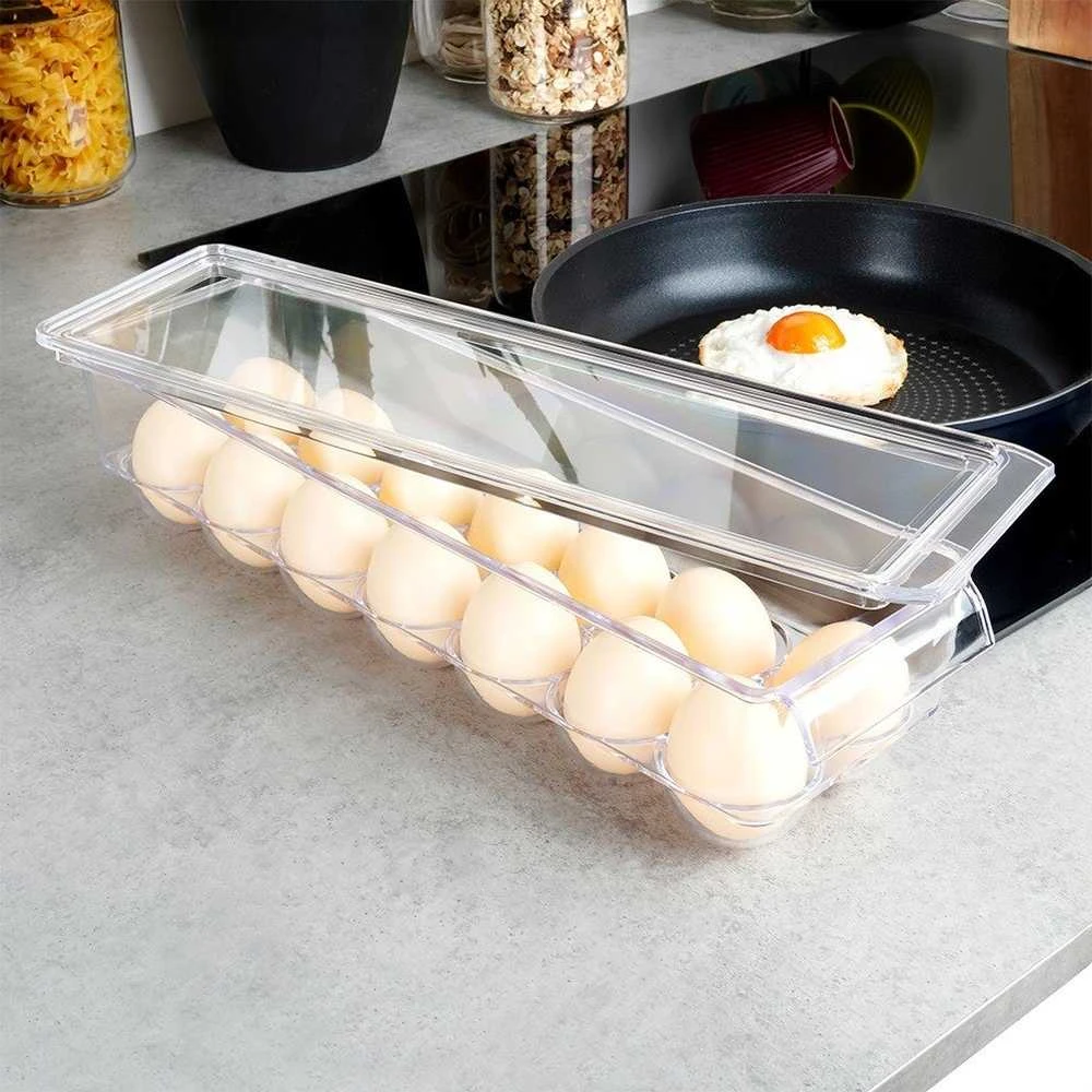 Storage Solutions Kiaušinių saugojimo dėžutė su dangteliu 14 kiaušiniams