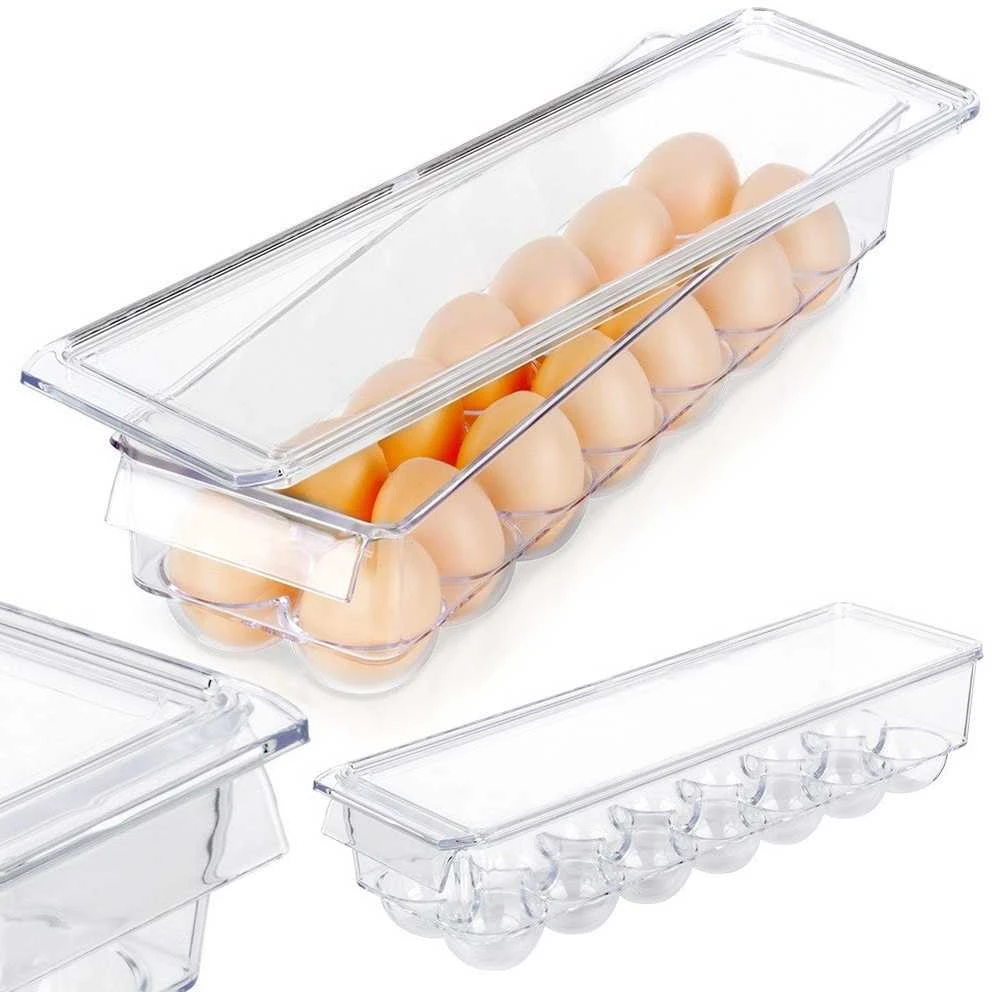 Storage Solutions Kiaušinių saugojimo dėžutė su dangteliu 14 kiaušiniams