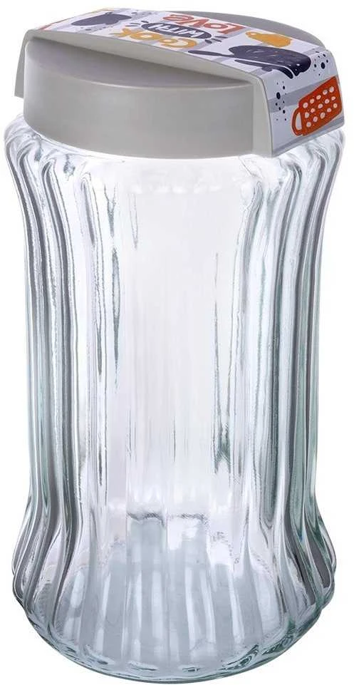 Home Styling Collection Stiklinis indas 1,6 l birių produktų saugojimui