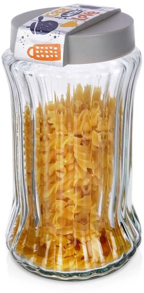 Home Styling Collection Stiklinis indas 1,6 l birių produktų saugojimui