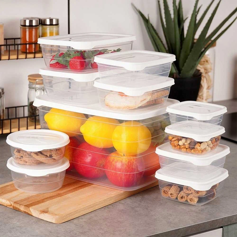 Excellent Houseware Sandėliavimo indų rinkinys 11 vnt. su dangčiais