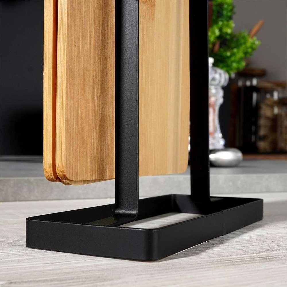 Mondex Bambukinė pjaustymo lentelių rinkinys su stovu 22x14 cm 6 vnt.