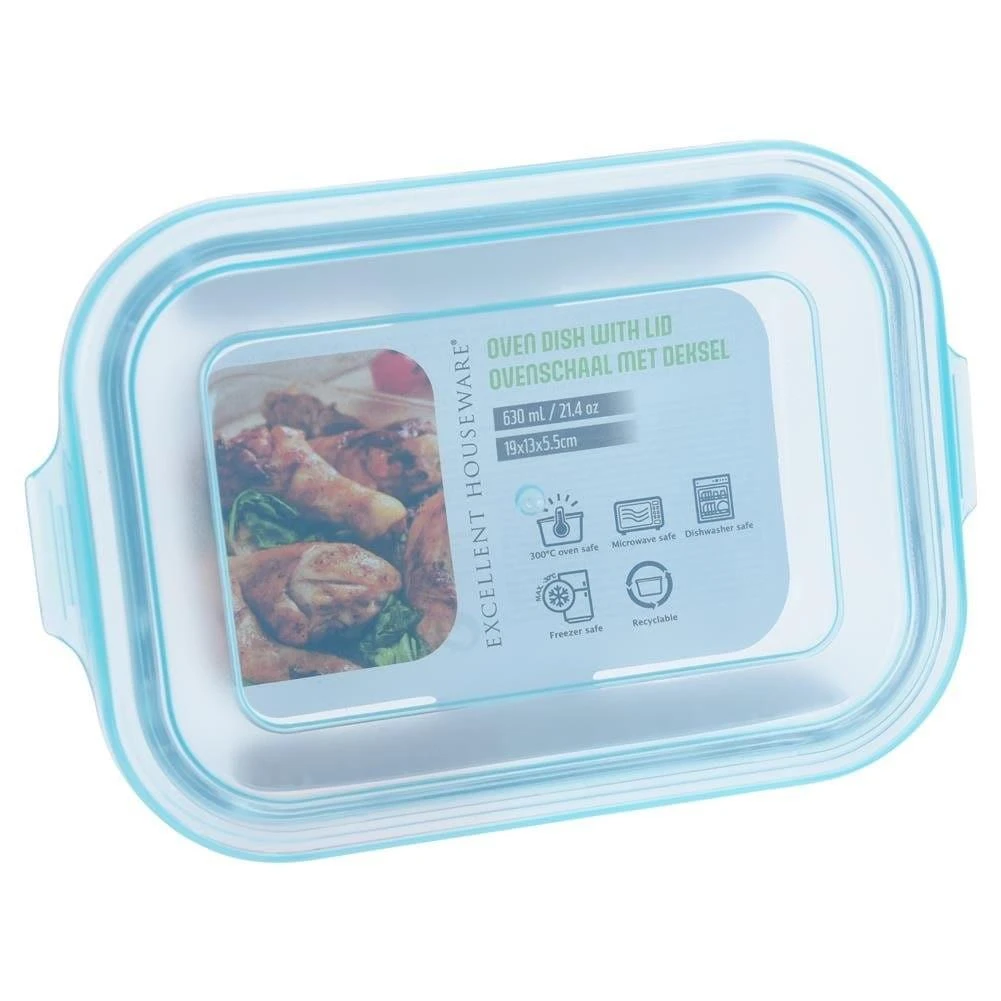 Excellent Houseware Maisto laikymo dėžutė stiklinis su tarpiklių 1,5 l