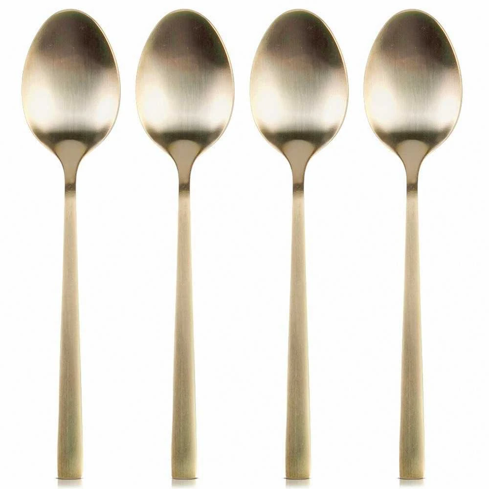 Get It Theelepels Edelstaal Gouden 4 vnt. - Tešlos - Kavos šaukštai - Stalo įrankiai