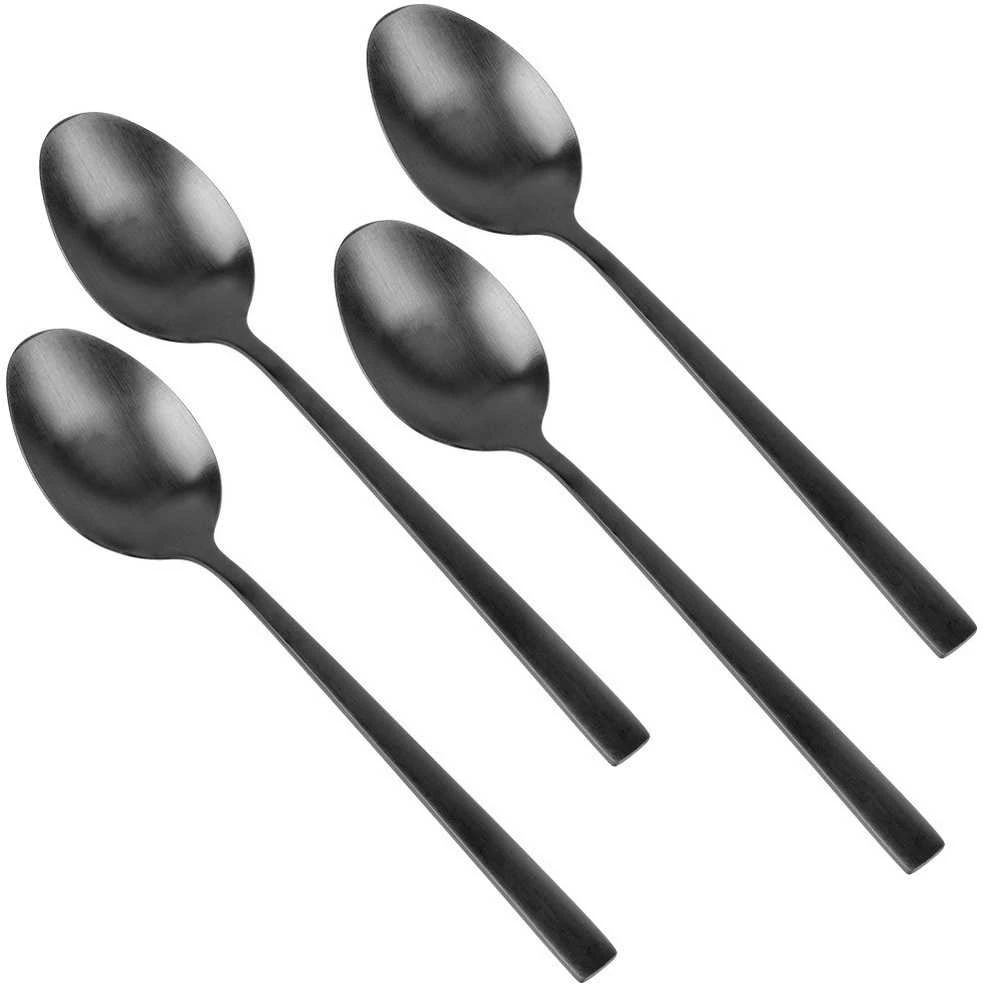 Pakabinamas šviestuvas Get It Theelepels Edelstaal Zwart 4 stuks - Theelepeltjes - Koffielepel - Theelepel - Lepels Set - Dinerlepels - Dessertlepels