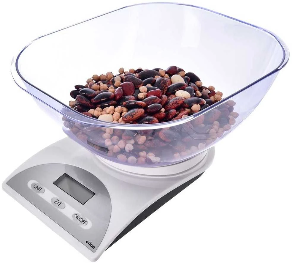 Orion Elektroninės virtuvinės svarstyklės su dubeniu 5kg