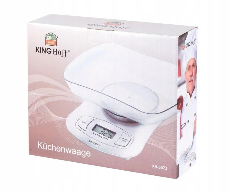 Virtuvinės svarstyklės King Hoff Svarstyklės „Kinghoff“ elektroninės virtuvės svarstyklės