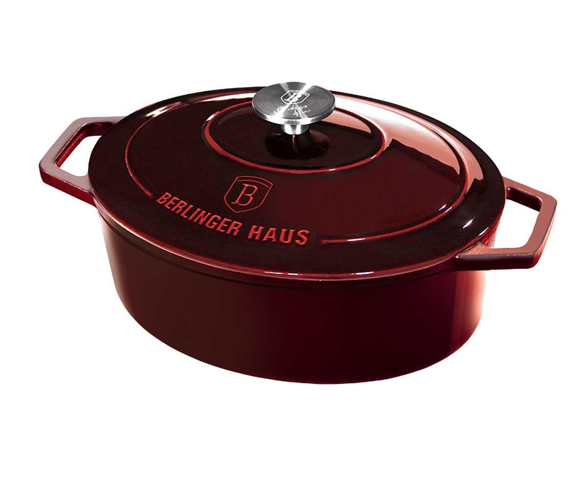 Berlinger Haus Ketaus puodas, 30x22x12cm, 4,65L | Metallic Line Burgundy Edition BH/6499