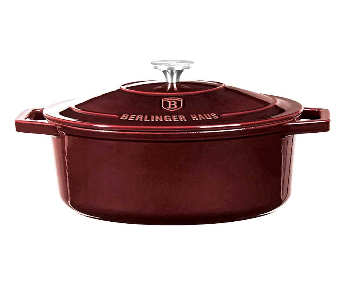 Berlinger Haus Ketaus puodas, 30x22x12cm, 4,65L | Metallic Line Burgundy Edition BH/6499