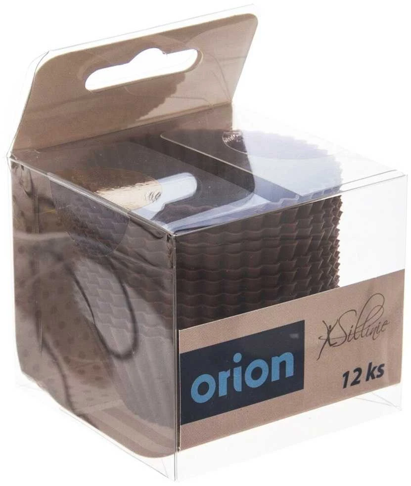 Orion Silikoninė kepimo forma keksiukams 12 vnt. oranžinė