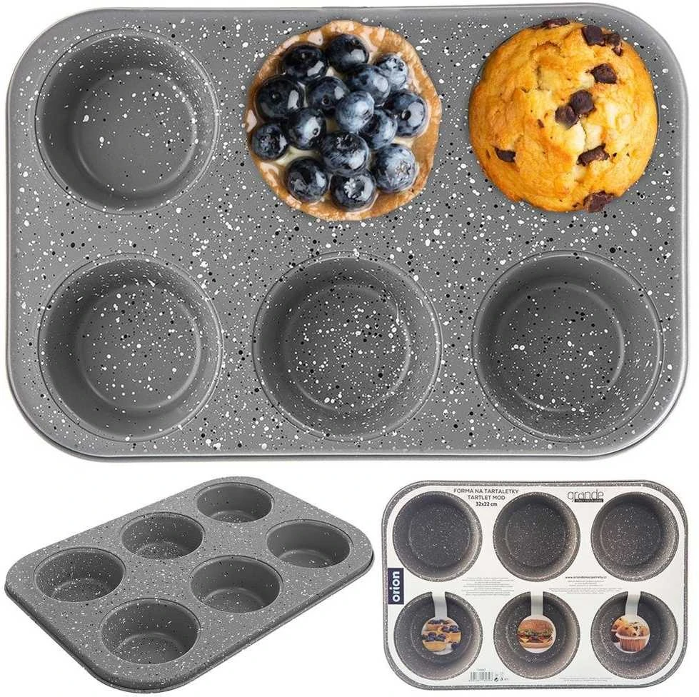 Orion Keksiukų kepimo forma GRANDE Granitinė 6 muffins