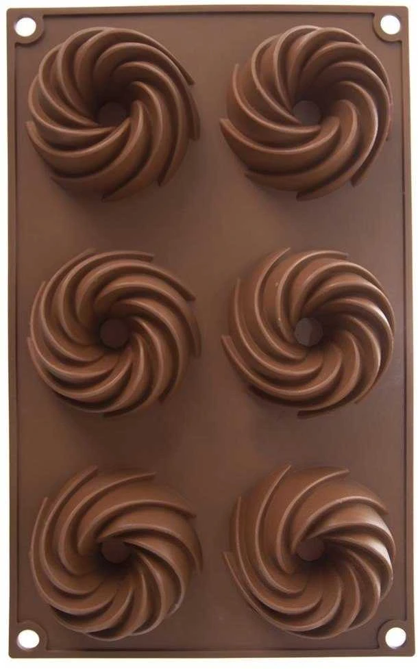 Aptel Silikoninė keksiukų forma 28×17×3 cm ruda