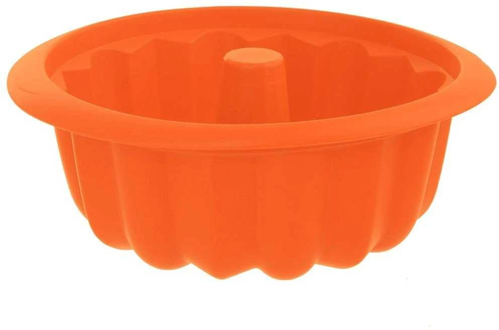 Orion Silikoninė Pyrago Forma su Kaminu 26 cm, Oranžinė