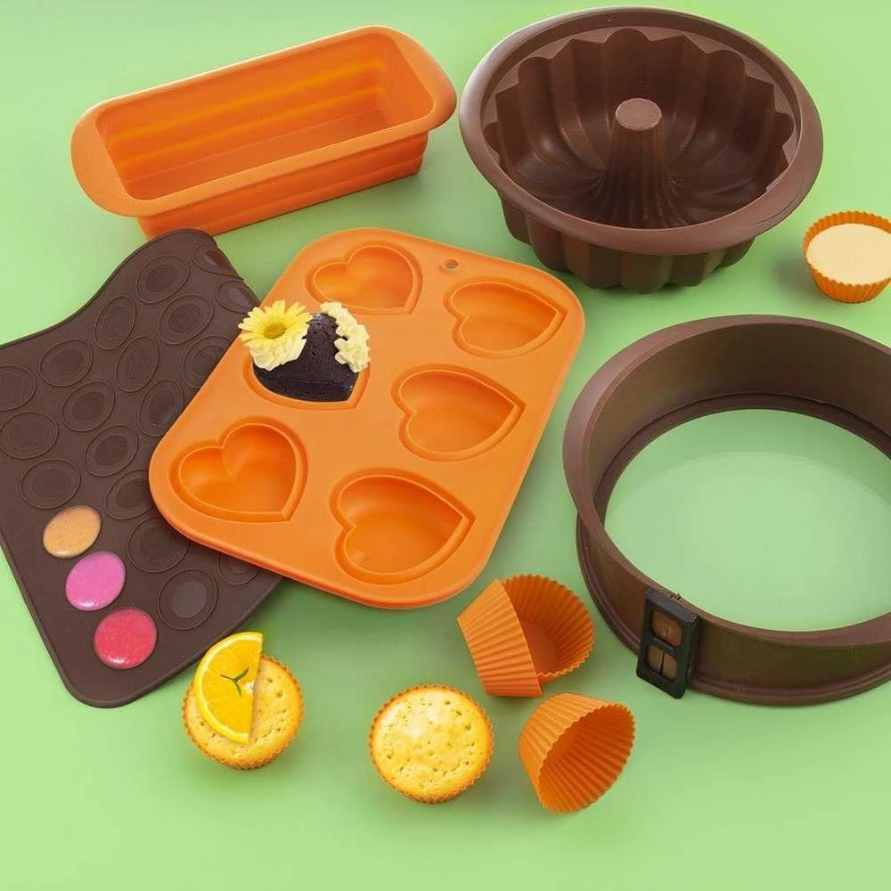 Orion Silikoninė Pyrago Forma 26 cm Ruda su Kaminu