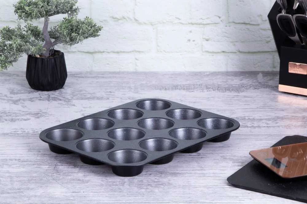 Berlinger Haus Forma do muffinek Juodas Rose Collection BH/1436 universalus