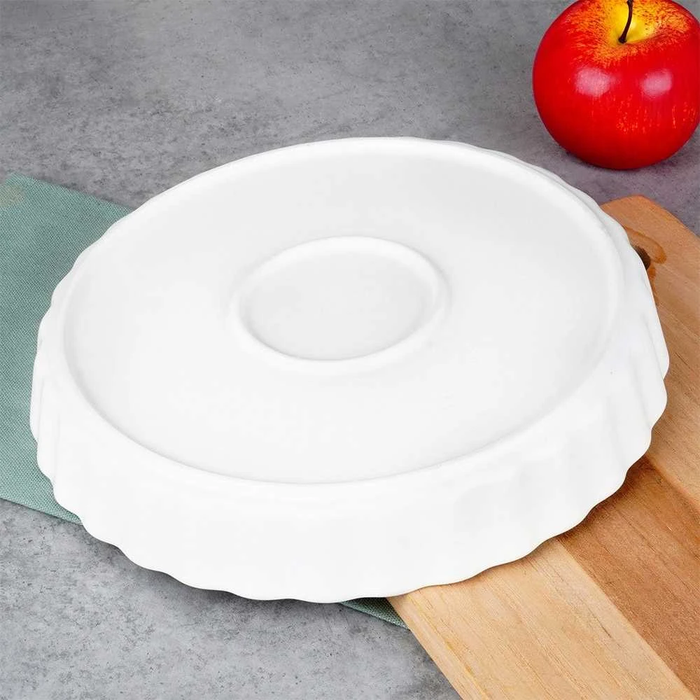 Keraminė tortų forma Vilde 24,5 cm balta