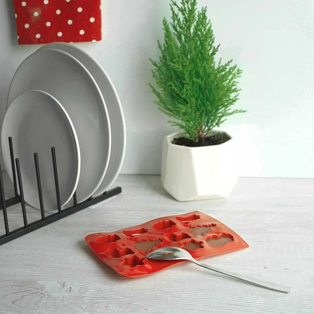 La Cucina Silikoninė forma šokoladui, Kalėdų tema, 12 formelių