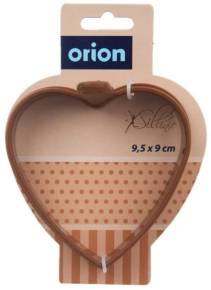 Orion silikoninė kiaušinių kepimo forma širdelės, ruda