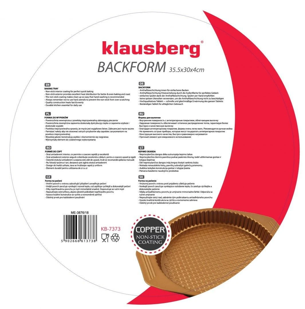 Klausberg PELĖSIO KEPIMO PLOKŠTE PICZA TARTERS KLAUSBERG KB-7373