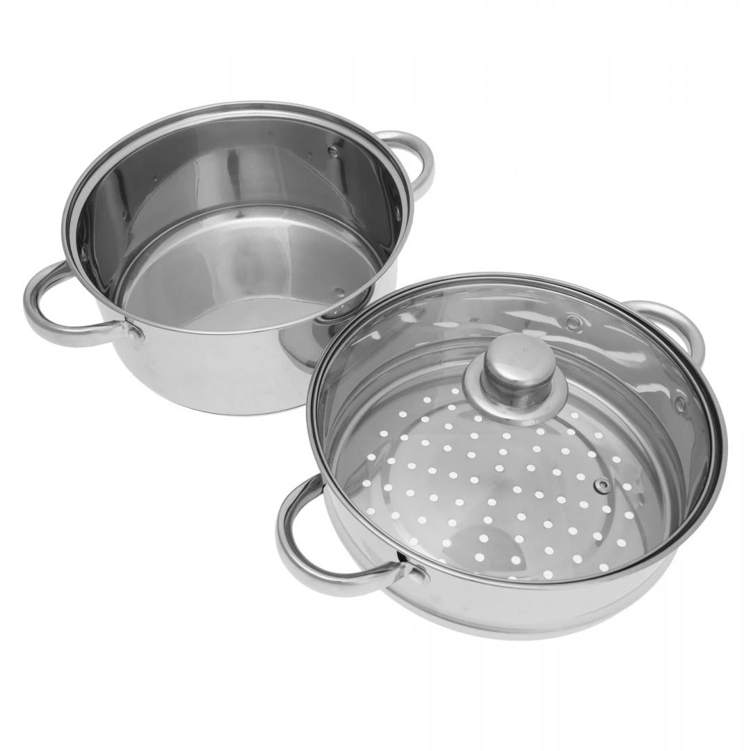 King Hoff Puodas Garinimo puodas, plieno, 3 elementų rinkinys, 24 cm skersmuo, 5 l, „Kinghoff“