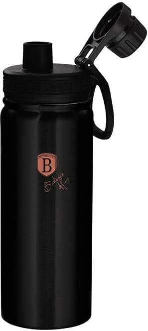 SPORTOWA Buteliukas TERMICZNA 540ML BERLINGER HAUS Juodas ROSE BH-7758