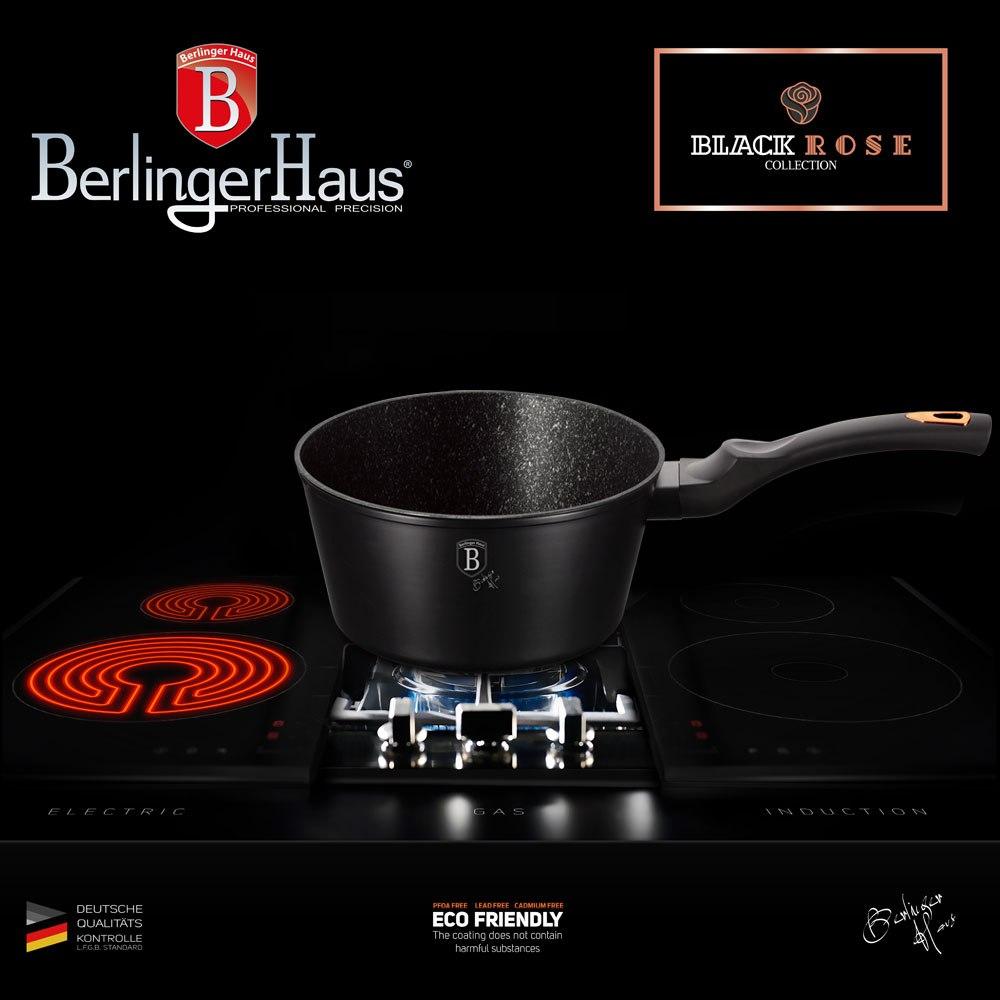 Berlinger Haus Puodas su marmurine danga 16 cm Juodas Rose Collection