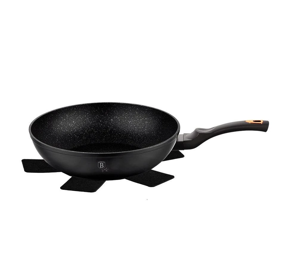 Berlinger Haus Juodas Rose Wok keptuvė 28cm