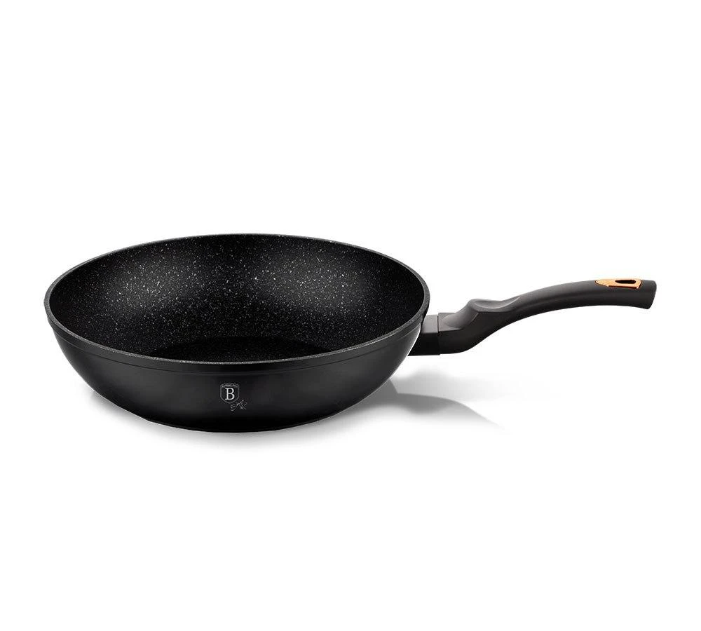 Berlinger Haus Juodas Rose Wok keptuvė 28cm