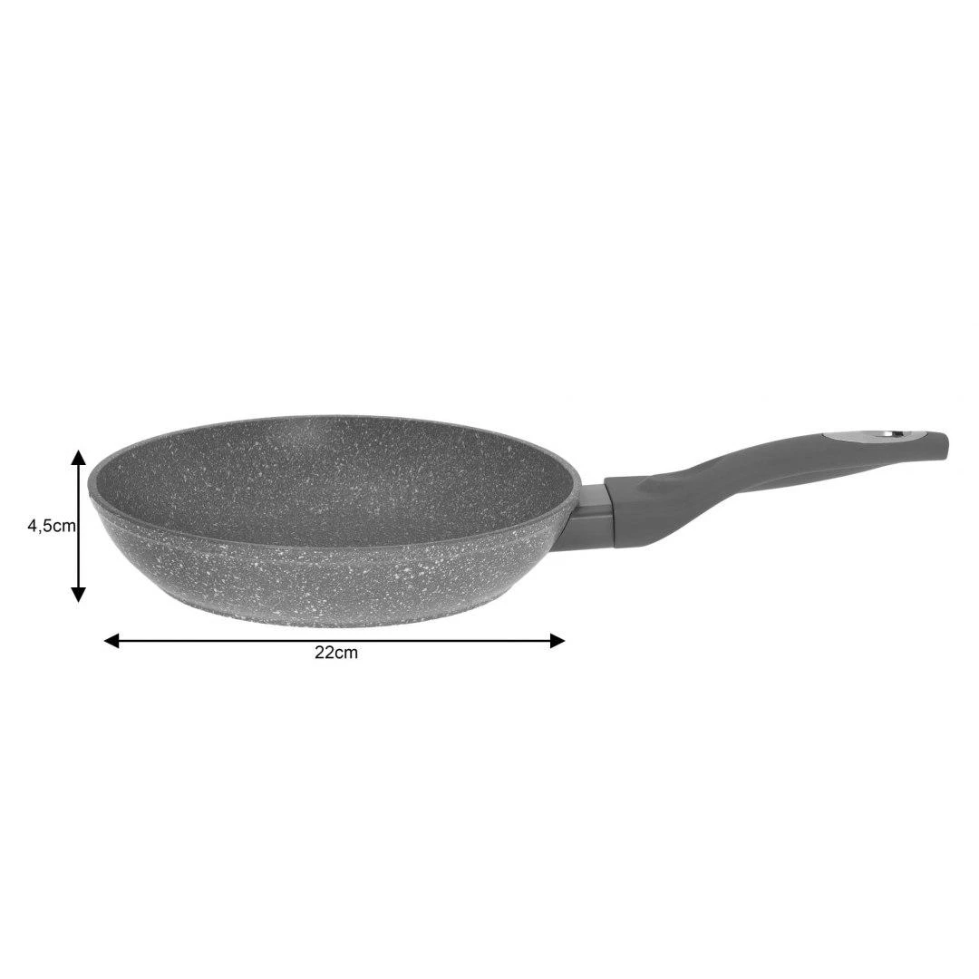 Keptuvė Klausberg aliuminio keptuvė, pilko marmuro, 22 cm skersmens