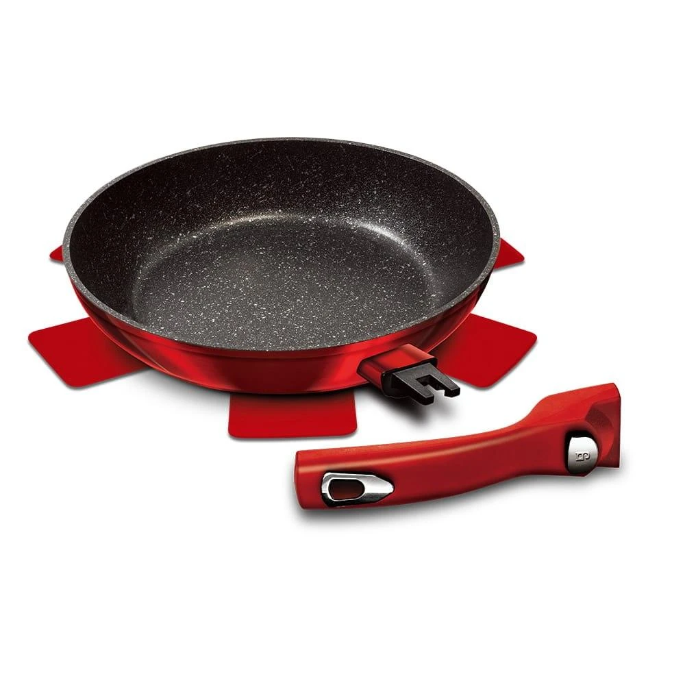 GRANITINĖ KIEKIO NUimama rankena 28cm BERLINGER HAUS METALLIC BURGUNDY BH-1946