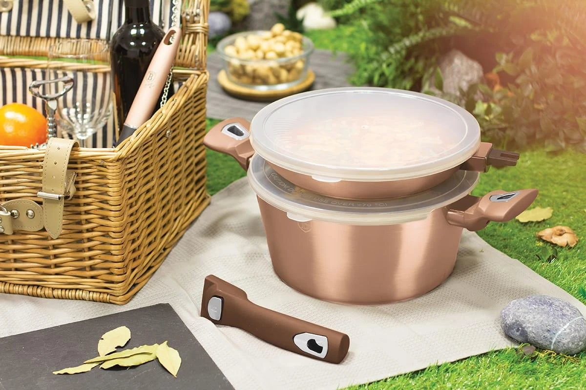 Berlinger Haus Puodų ir keptuvės komplektas, 6 dalių, Berlingerhaus Rose Gold Edition | BH-7051