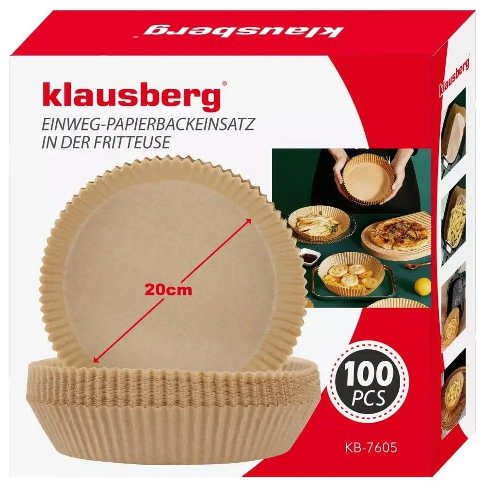 Kasetė Popierinis kepimo įdėklas gruzdintuvei, 20 cm skersmens, Klausberg