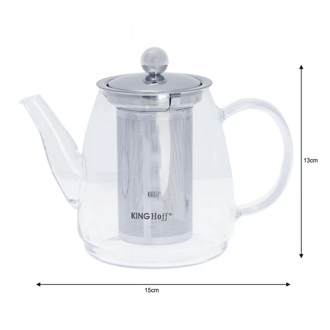 King Hoff Zaparzacz Stiklinis infuzeris su sieteliu, 0,60 l Kinghoff