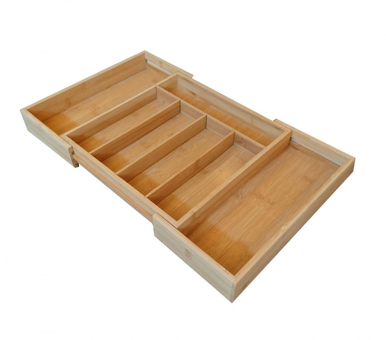 King Hoff Kasetė Stumdomas stalčiaus įdėklas, bambukas 5x31,5x5cm kinghoff