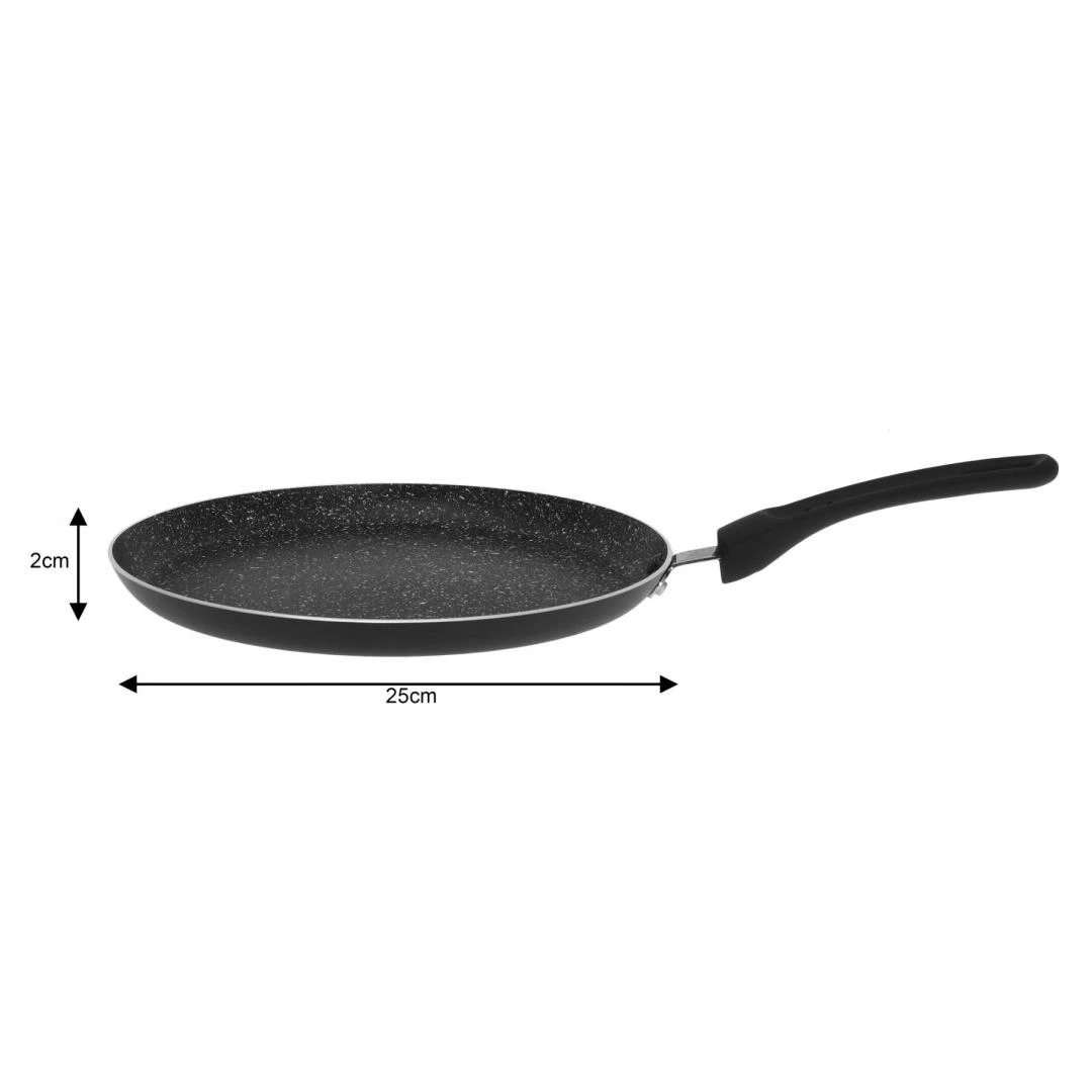 King Hoff Keptuvė Kinghoff juodo marmuro blynų keptuvė, skersmuo 25cm