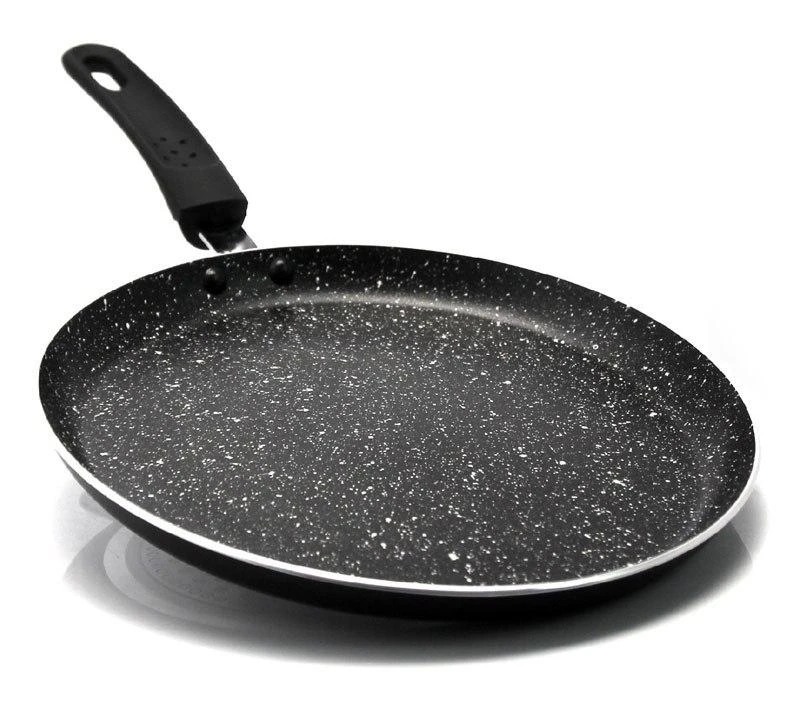 King Hoff Keptuvė „Kinghoff“ blynų keptuvė, 28 cm skersmens, aliuminio, juodo marmuro spalvos