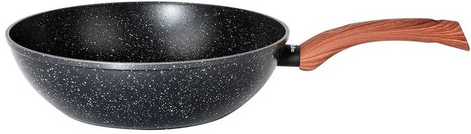 Keptuvė wok Vilde Juodas&amp;Wood 28 cm