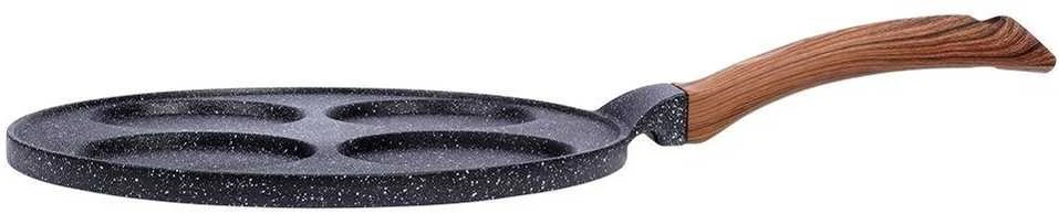 Vilde Keptuvė kiaušiniams granitinė neprideganti Juodas&WOOD 26 cm