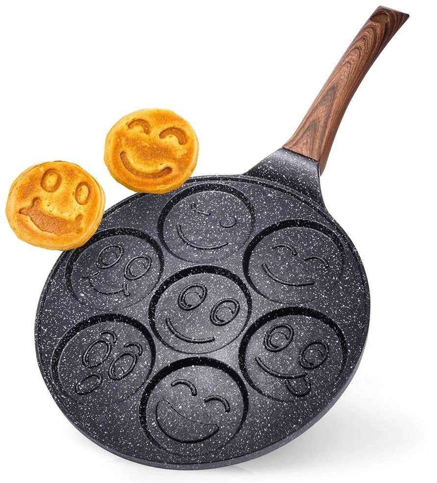 Vilde Keptuvė kiaušiniams granitinė neprideganti Juodas&WOOD 26 cm