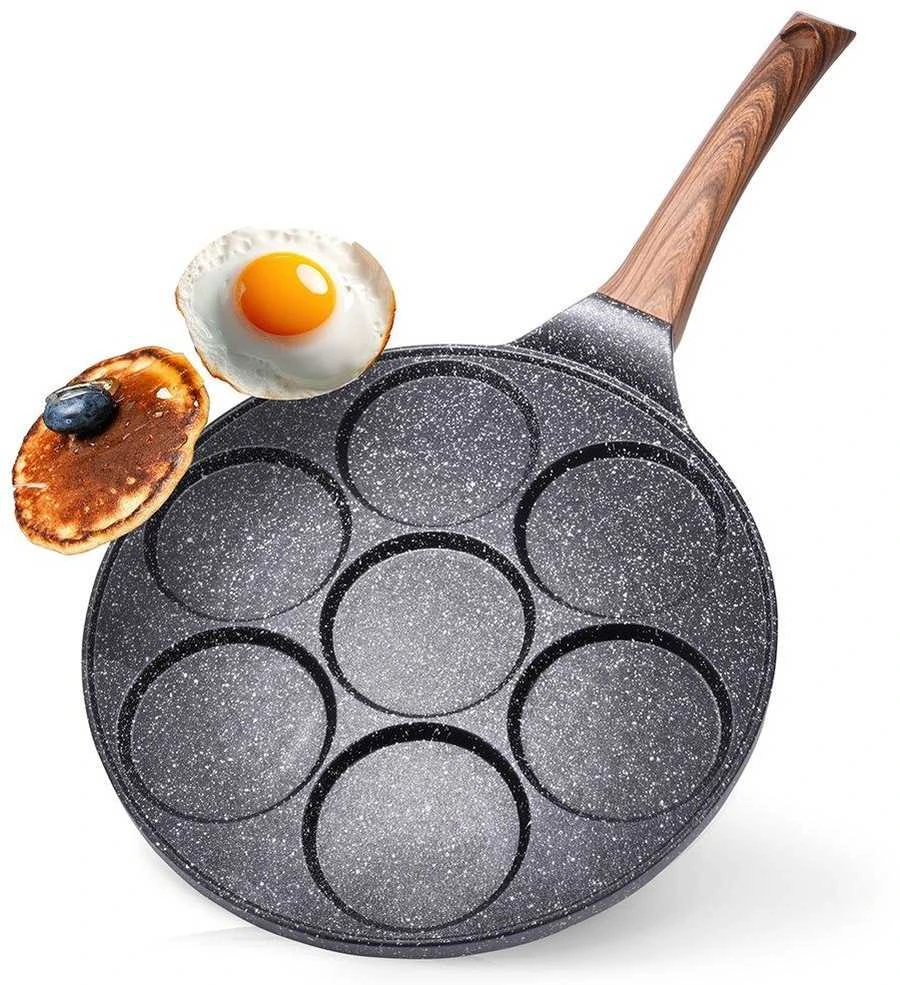 Vilde Keptuvė kiaušiniams granitinė neprideganti Juodas&WOOD 26 cm