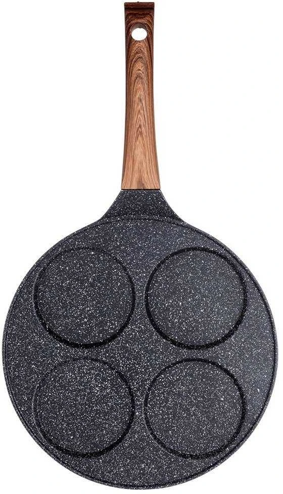 Vilde Keptuvė kiaušiniams granitinė neprideganti Juodas&WOOD 26 cm