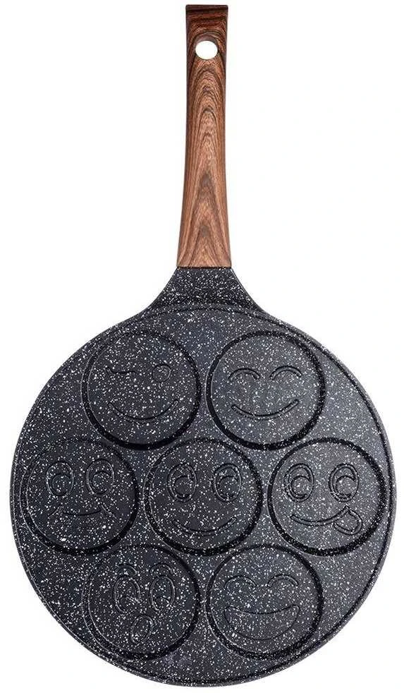 Vilde Keptuvė kiaušiniams granitinė neprideganti Juodas&WOOD 26 cm