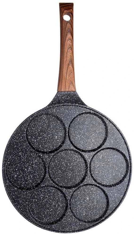 Vilde Keptuvė kiaušiniams granitinė neprideganti Juodas&WOOD 26 cm