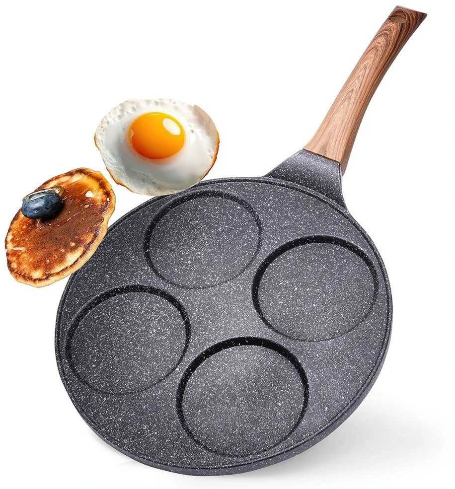 Vilde Keptuvė kiaušiniams granitinė neprideganti Juodas&WOOD 26 cm