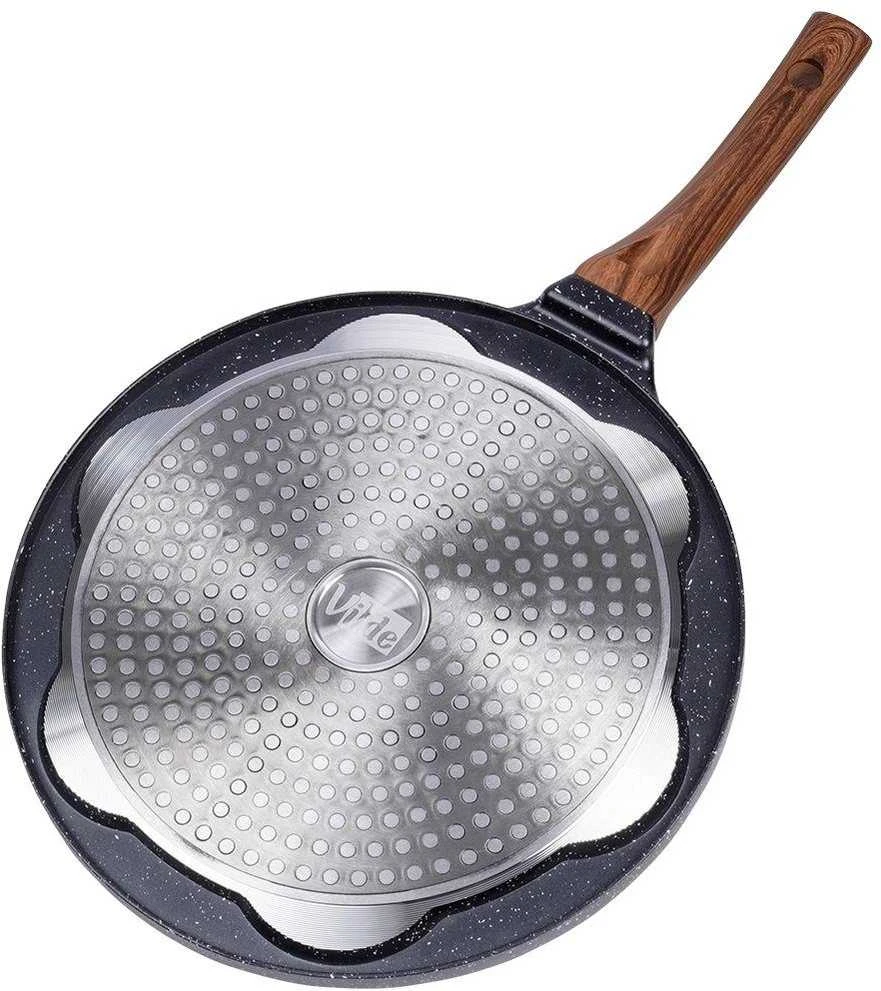 Vilde Keptuvė kiaušiniams granitinė neprideganti Juodas&WOOD 26 cm