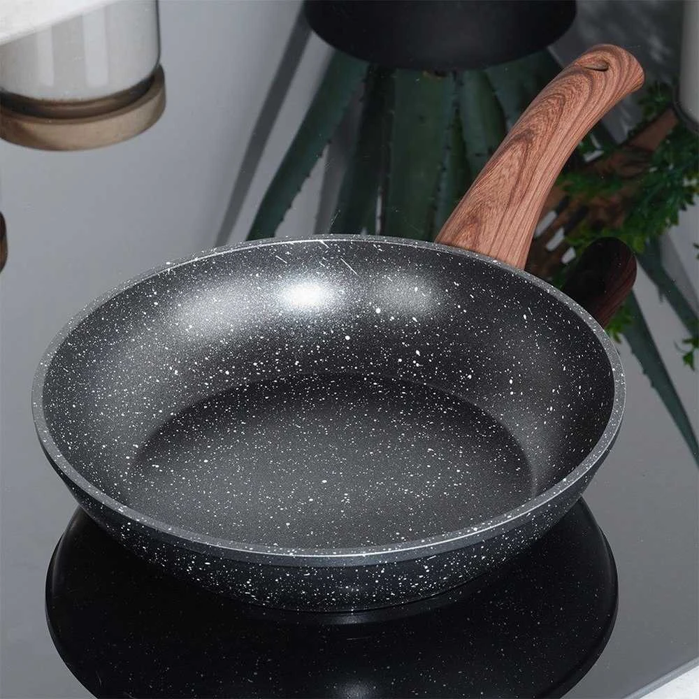 Keptuvė Vilde Juodas&amp;Wood 20 cm su granitine danga