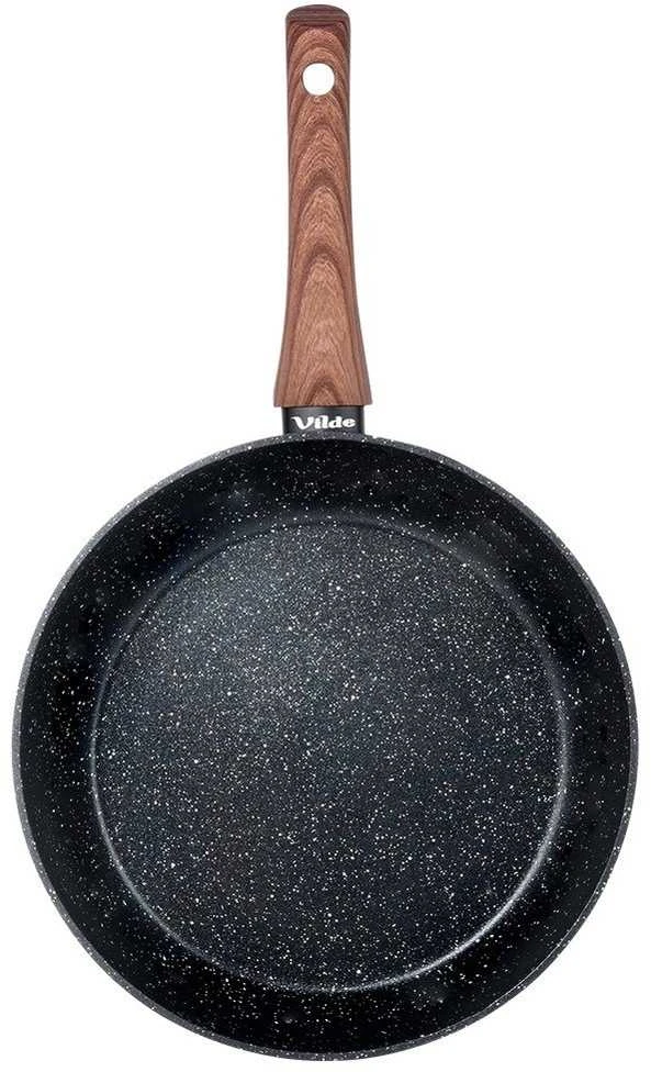 Keptuvė Vilde Juodas&amp;amp;Wood 26 cm aliuminė su granitine danga